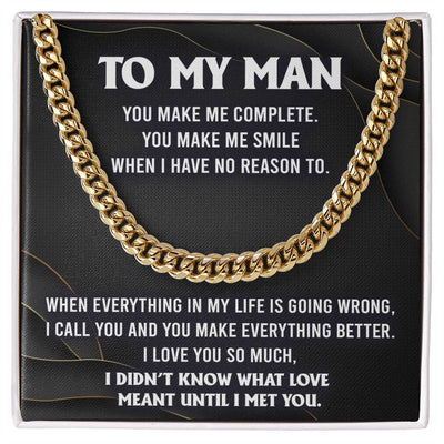 To my man - You make me smile - Valentine Gift