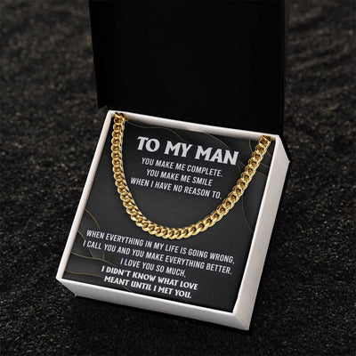 To my man - You make me smile - Valentine Gift