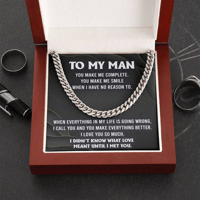 To my man - You make me smile - Valentine Gift