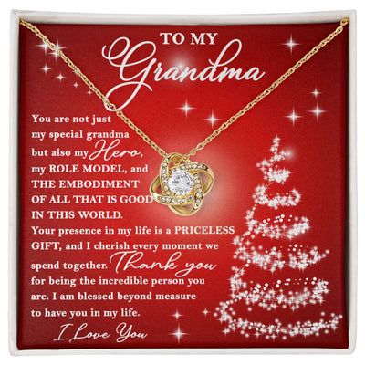 To my grandma - Priceless gift - Love knot necklace