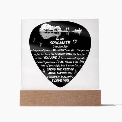 To my soulmate - Always and forever acrylic plaque - Valentine gift
