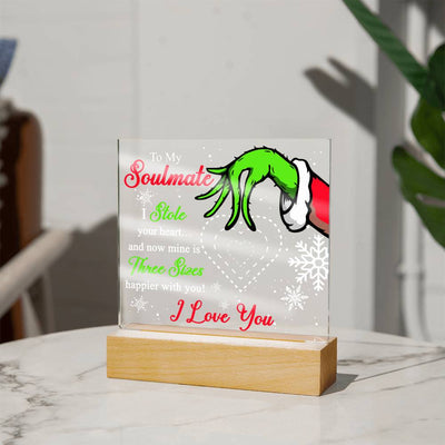 Christmas - To my soulmate - Acrylic plaque