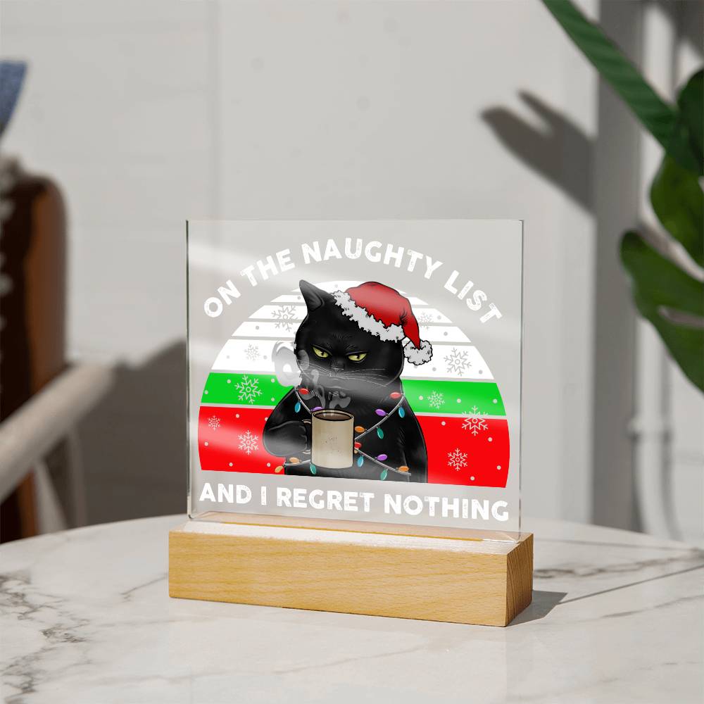 Christmas naughty list - Acrylic plaque