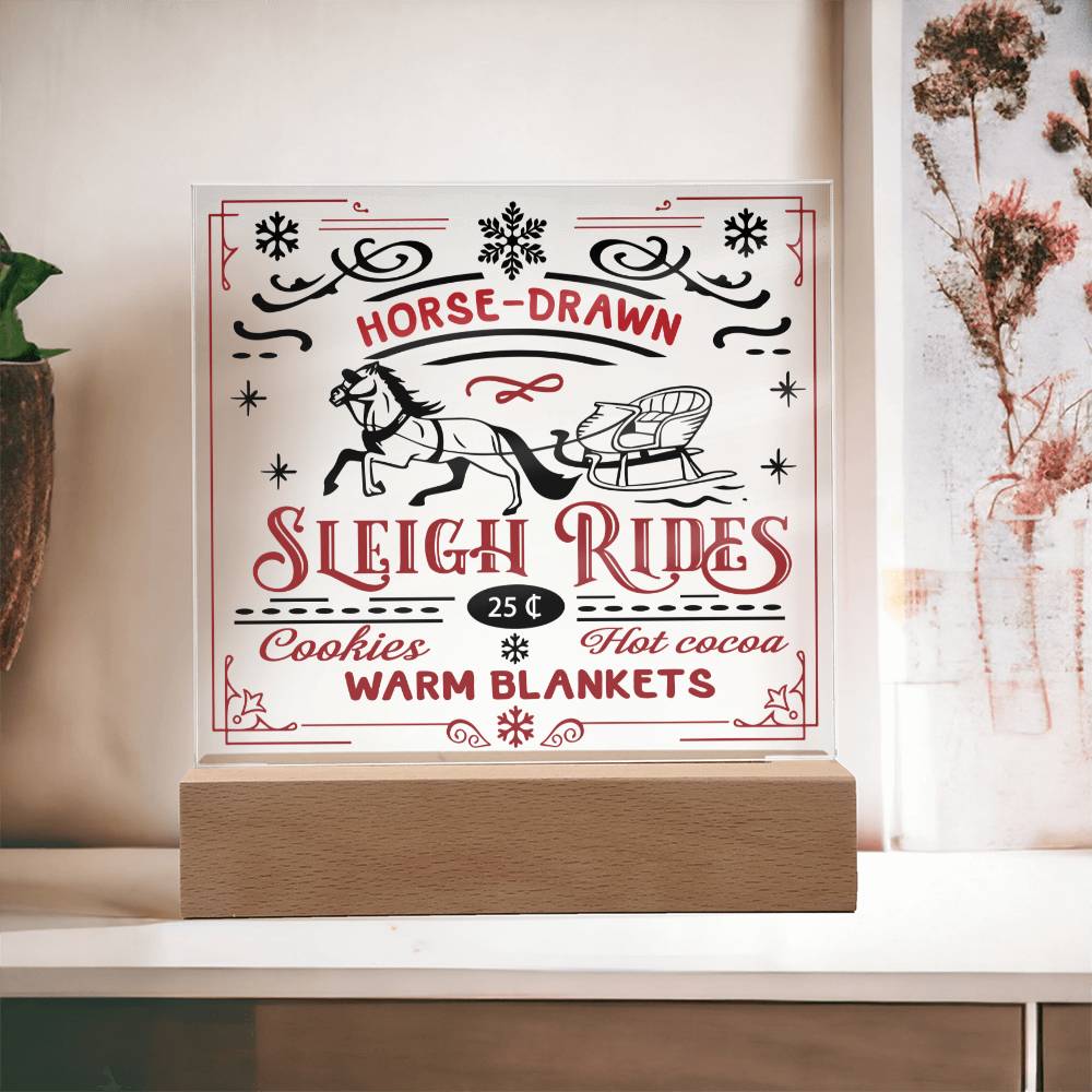 Christmas sleigh rides - Acrylic plaque