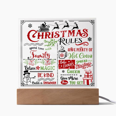 Christmas rules - Acrylic plaque