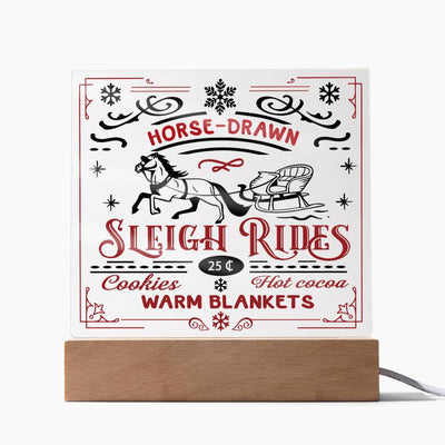Christmas sleigh rides - Acrylic plaque