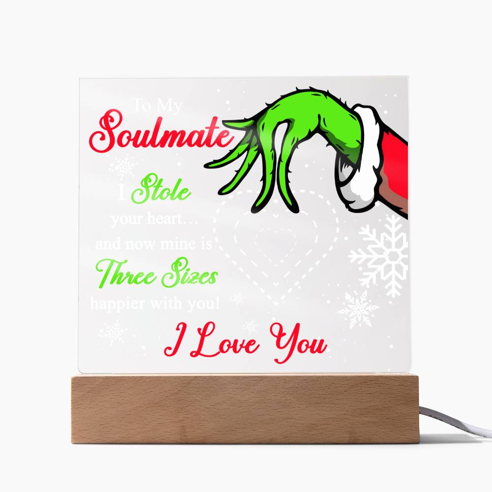 Christmas - To my soulmate - Acrylic plaque