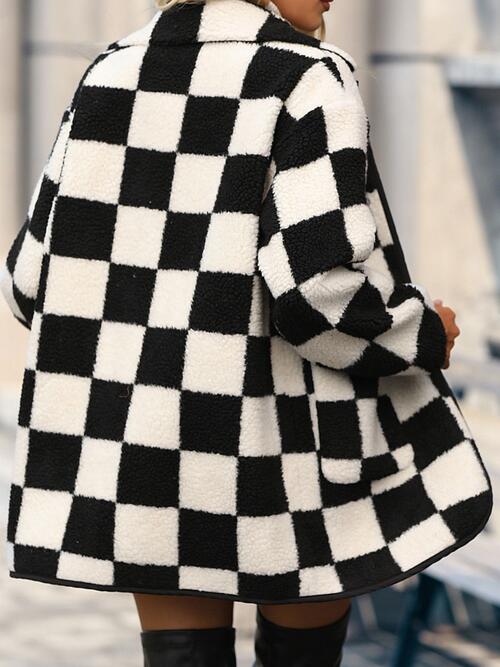 checkered sherpa jacket	