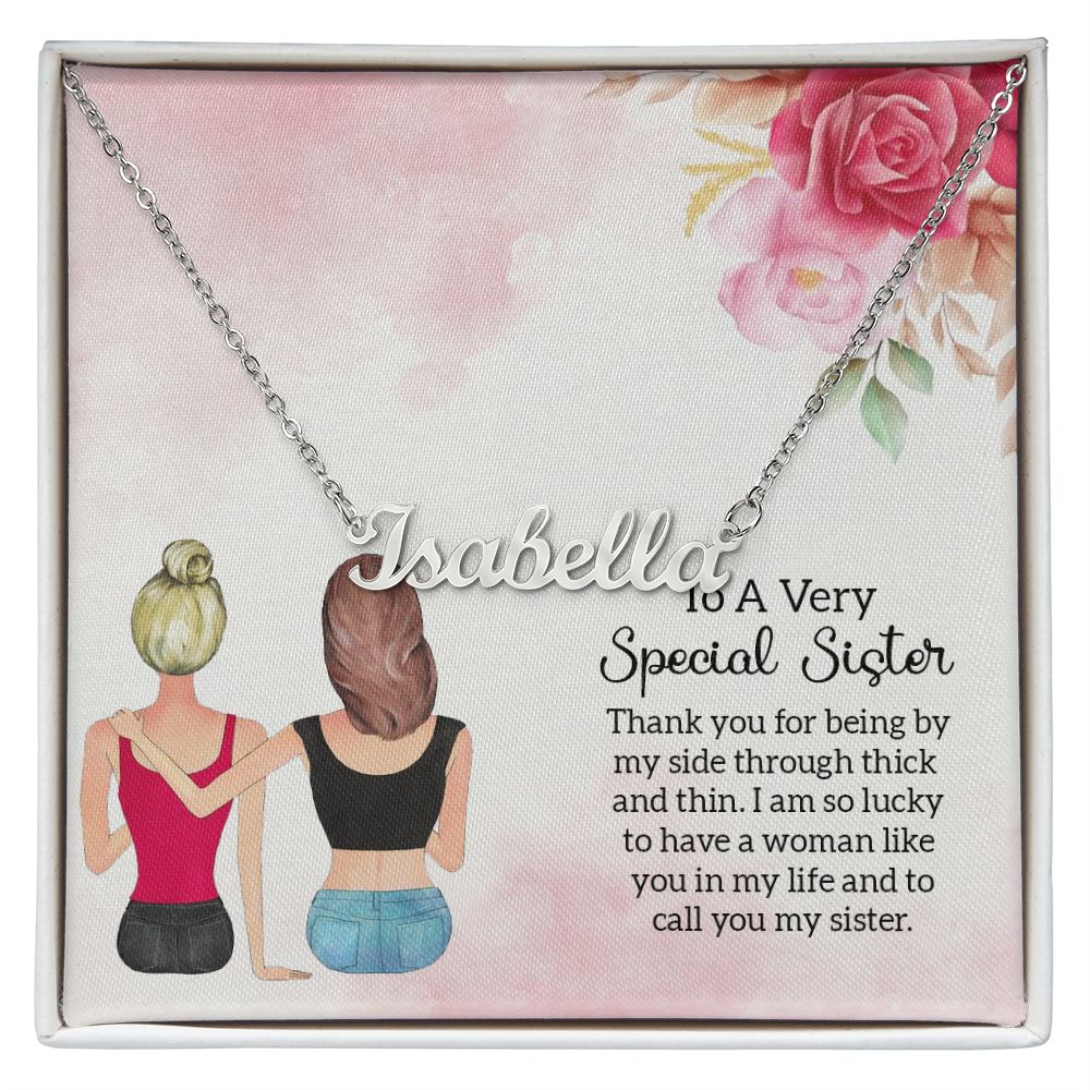 Custom Name Necklace with special message card