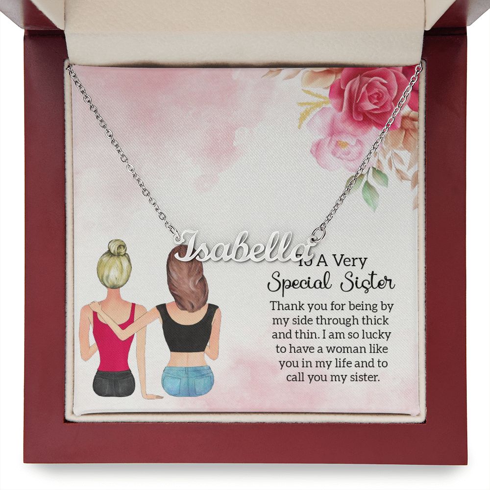 Custom Name Necklace with special message card